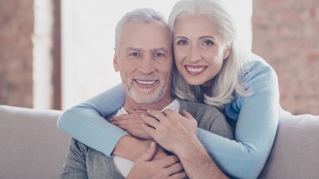 mature couple smiling