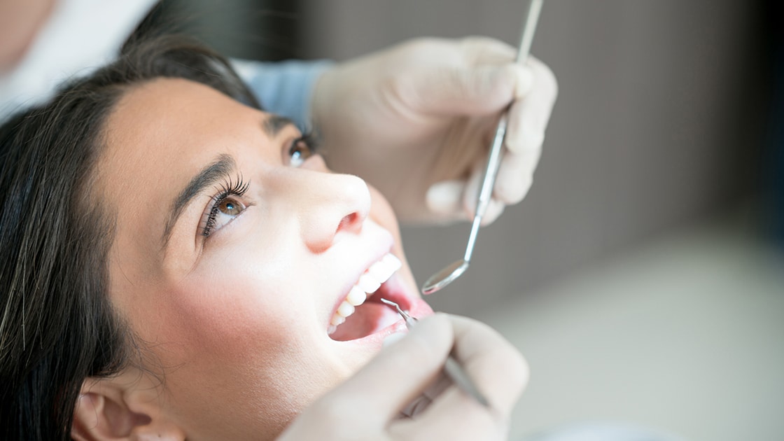 woman in dental chair